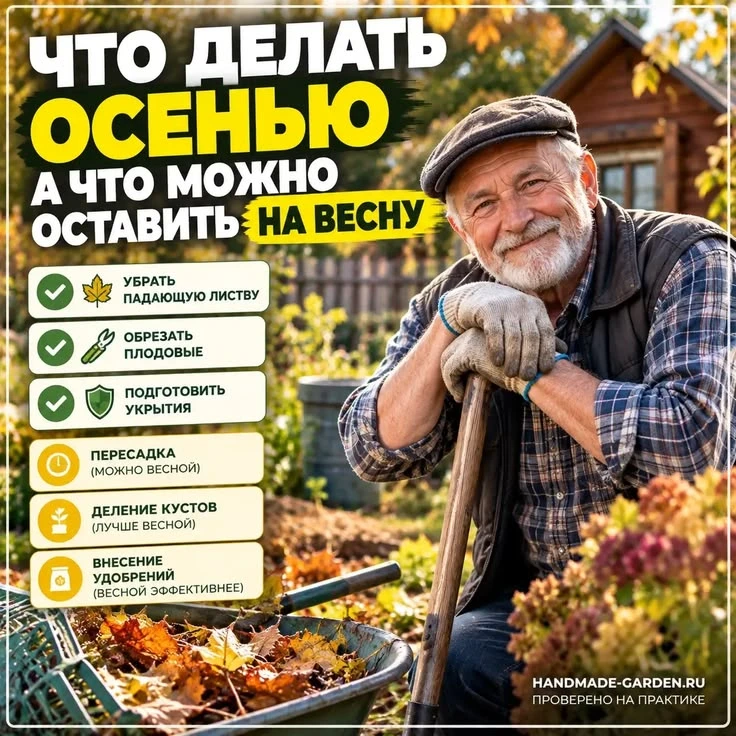 Что делать осенью, а что можно оставить на весну