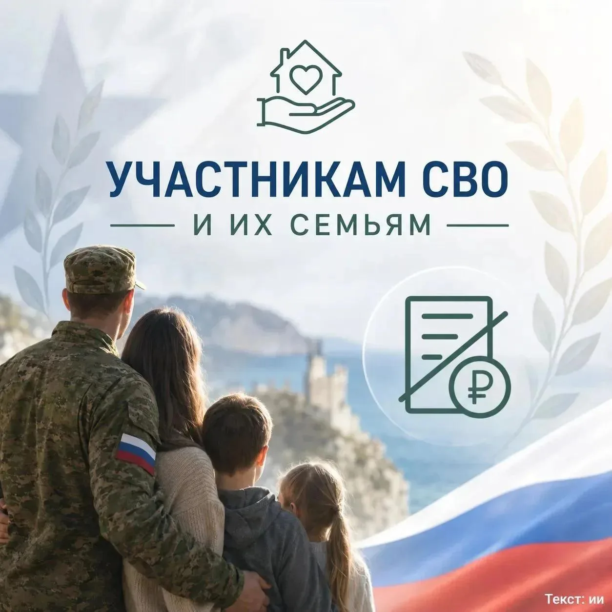 🌿 Участникам СВО и их семьям