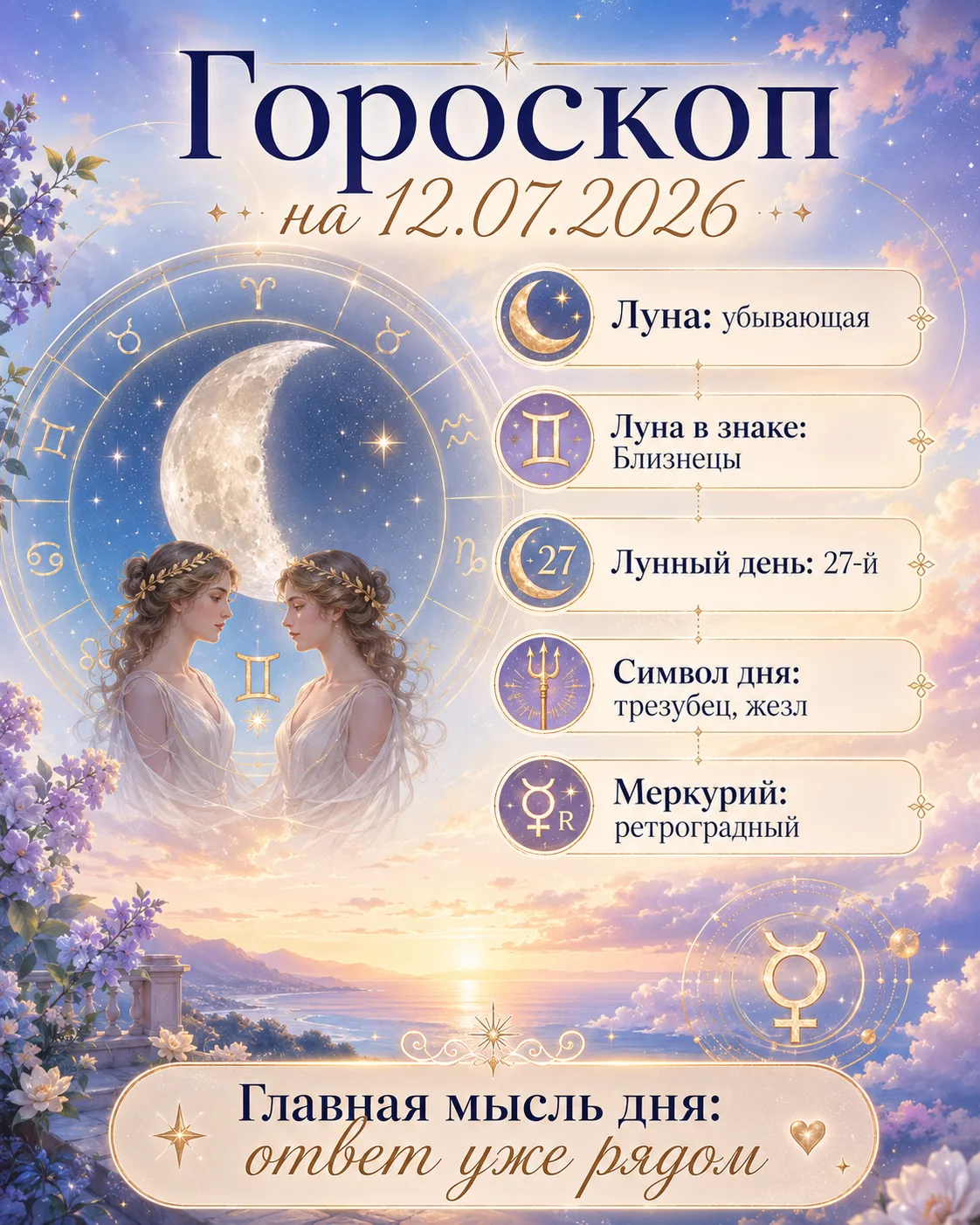 Гороскоп на 12.07.2026
