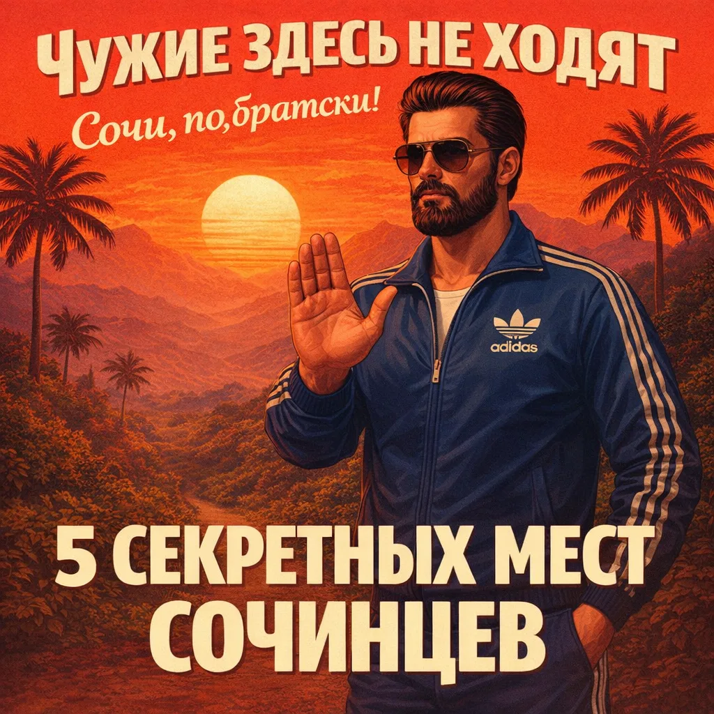 🌄Где прячутся местные, когда город заполняют туристы
Сочинцы сторонятся вечерней набережной и морпо