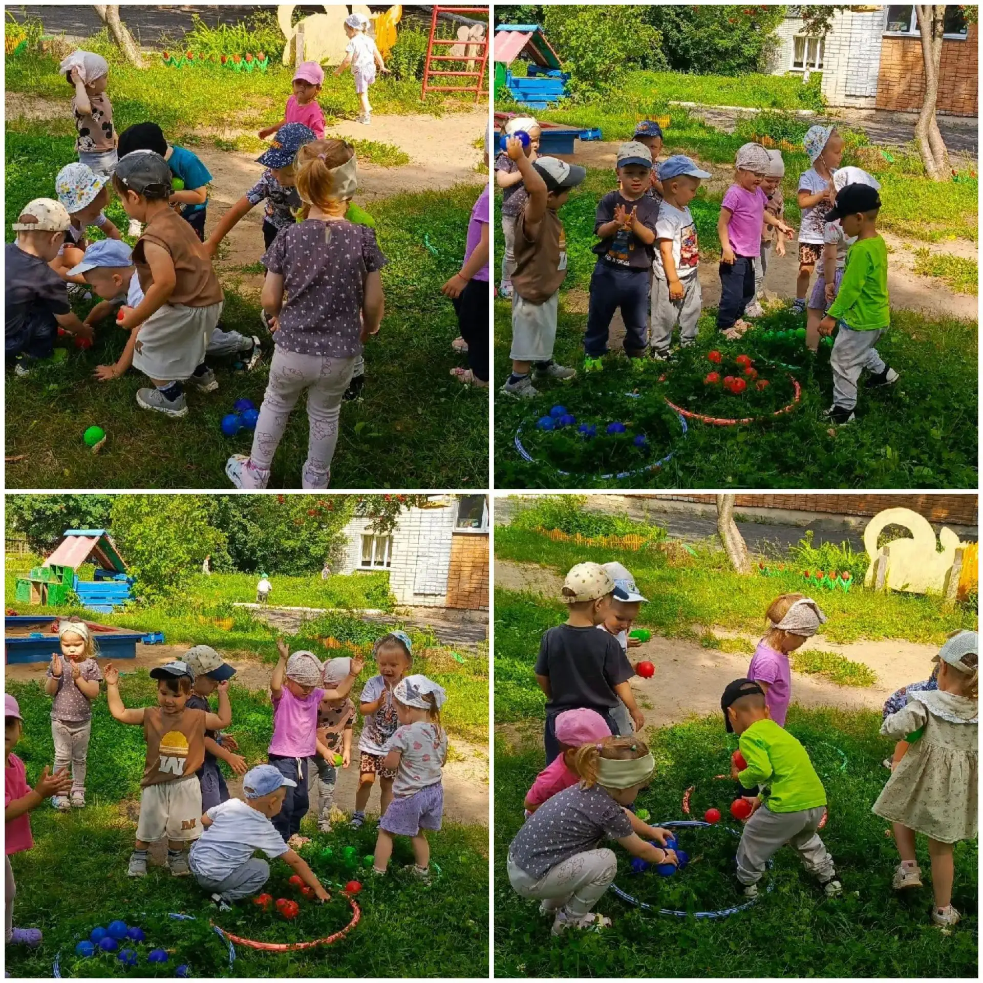 ✨Сегодня воспитатель младшей группы Федосеева Ольга Николаевна учила малышей быть меткими.