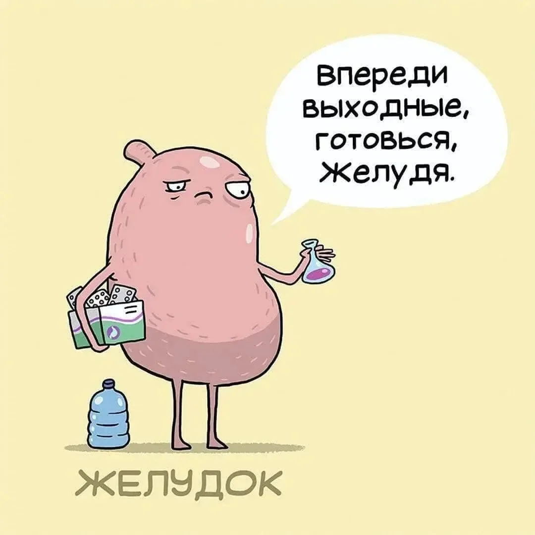 10 забавных комиксов о нелёгкой, но весёлой жизни внутренних органов человека.👀