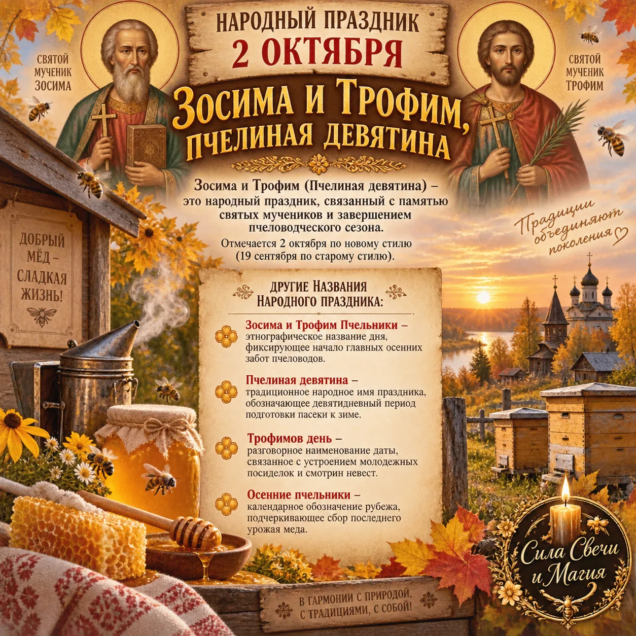 🍯 2 октября — Трофимов день: простая защита на осень