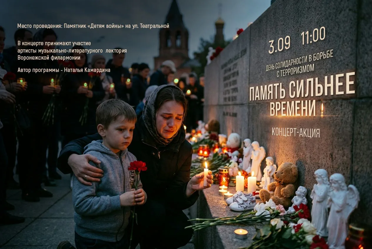В День солидарности в борьбе с терроризмом, 3 сентября, Воронежская филармония проведёт...