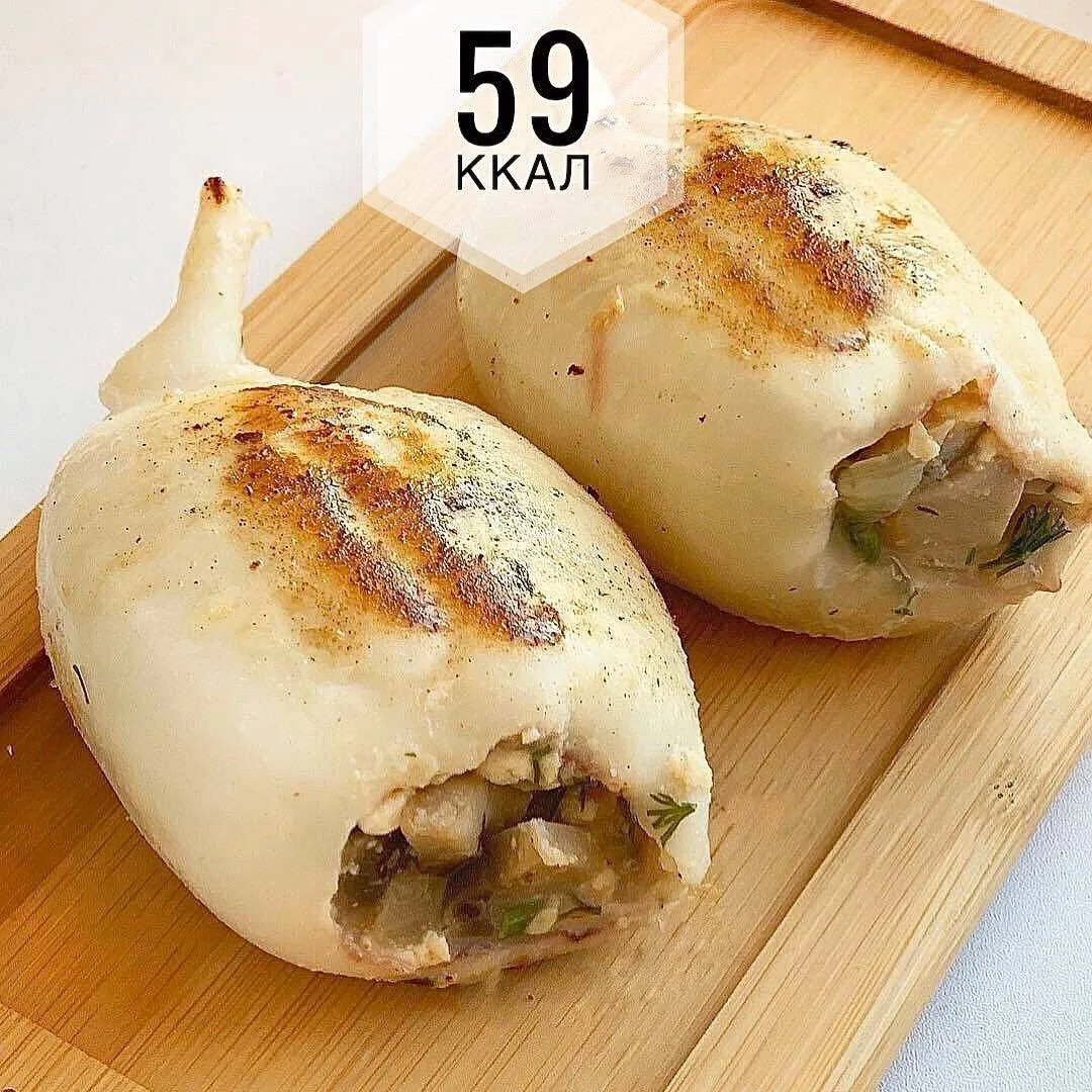 Невероятно вкусные и нежные фаршированные кальмары!🍴