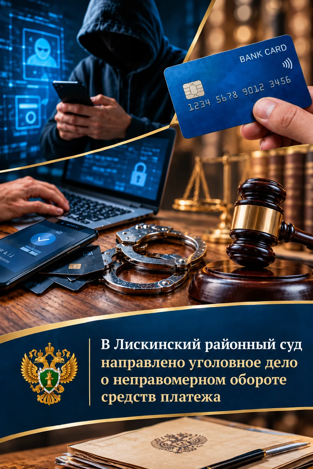 В Лискинский районный суд направлено уголовное дело о неправомерном обороте средств пла...