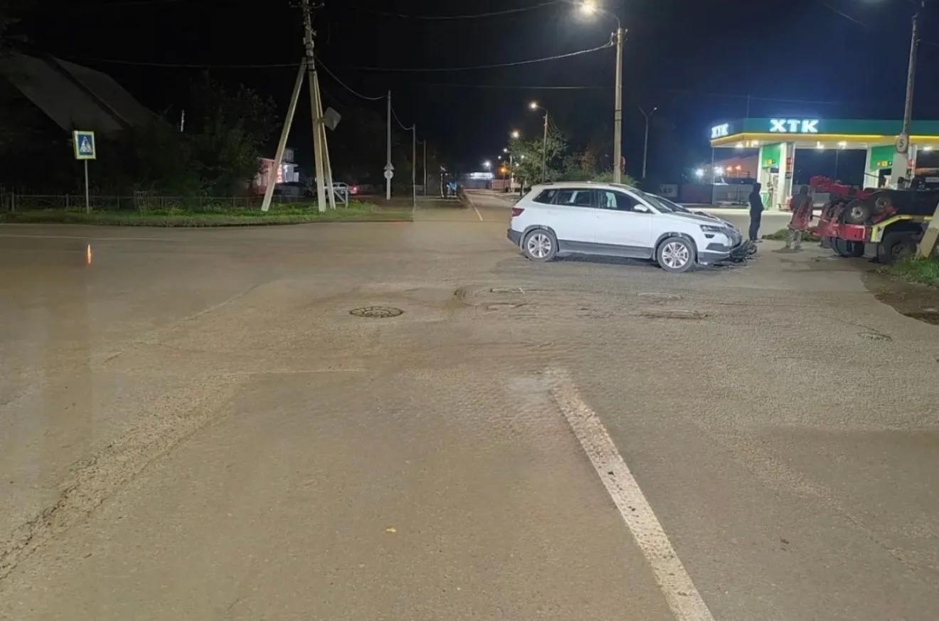 В Абакане столкнулись SKODA и KIA