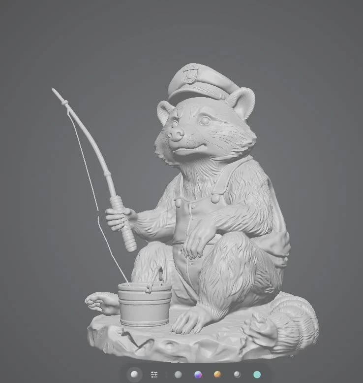 🦝 Помните нашего скромного скульптора, который стеснялся камеры и обещал морду «со дня...