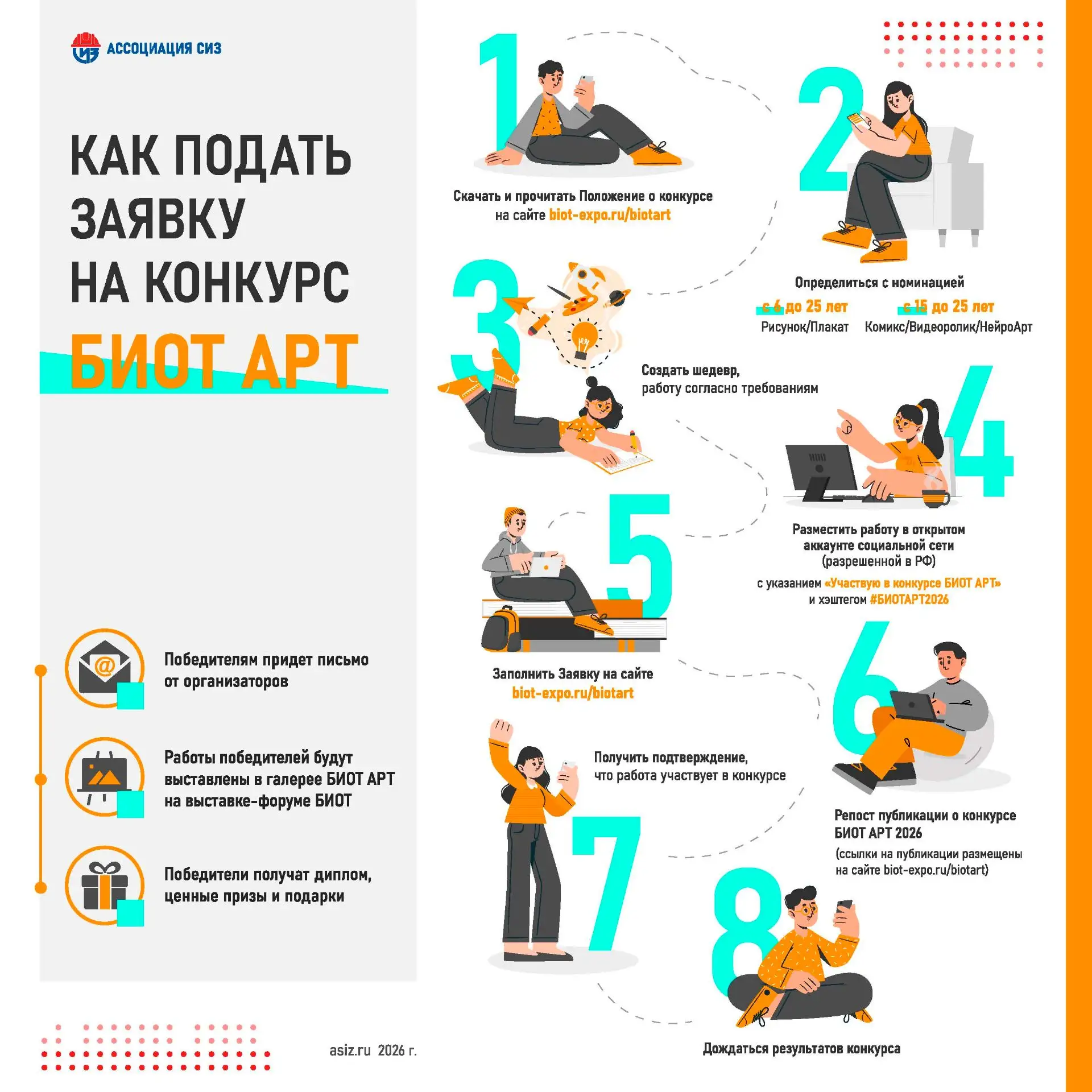 Творческий конкурс БИОТ АРТ – 2026: прояви талант в сфере безопасности и охраны труда!

Ассоциация р