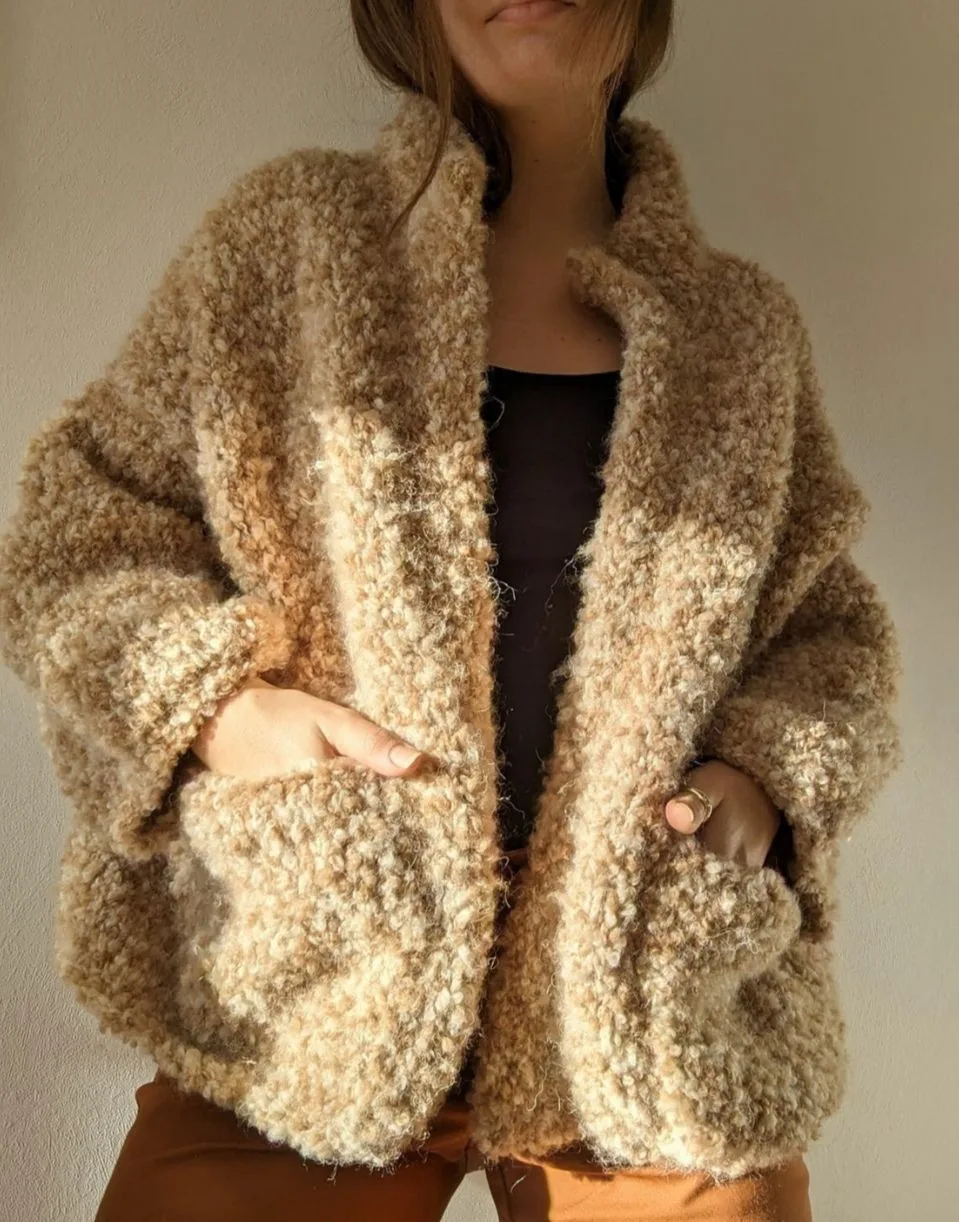 Жакет оверсайз из букле🧶