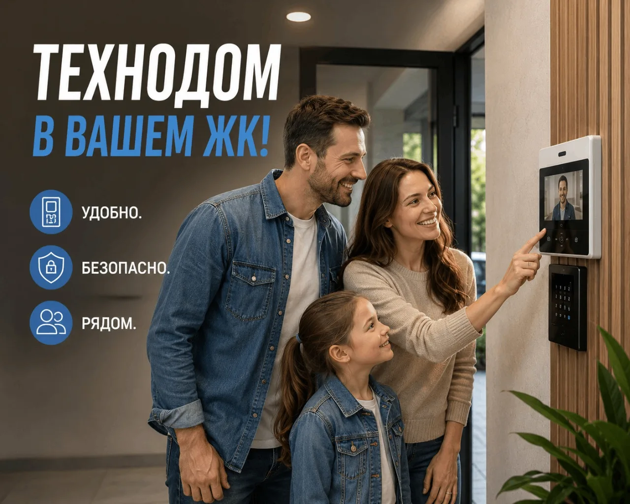 Хотите установить домофонную трубку или видеомонитор в квартире? Всё это — «Технодом»