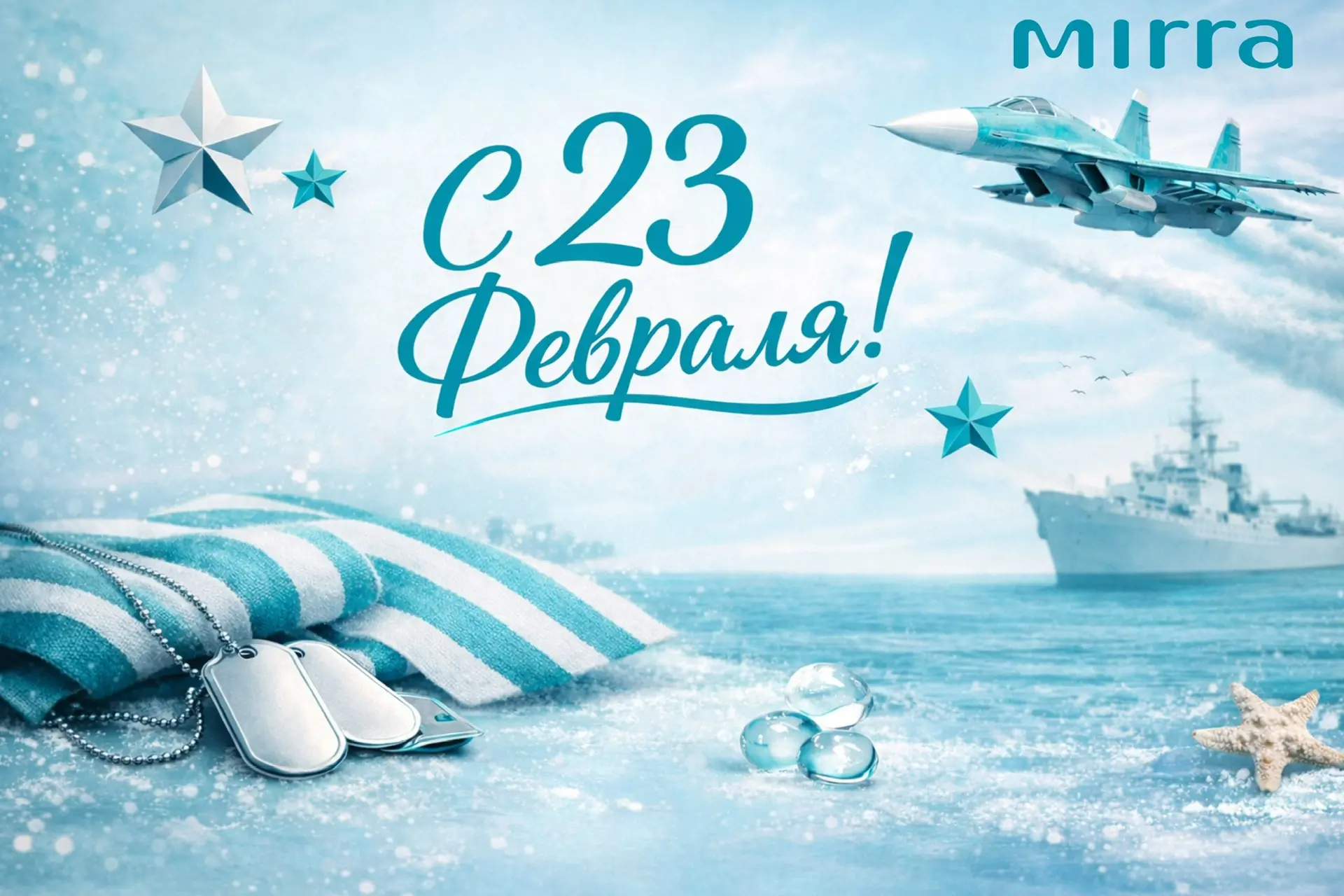С Днём защитника Отечества, дорогие мужчины! 🇷🇺  MIRRA от всей души поздравляет вас с 23 февраля — д