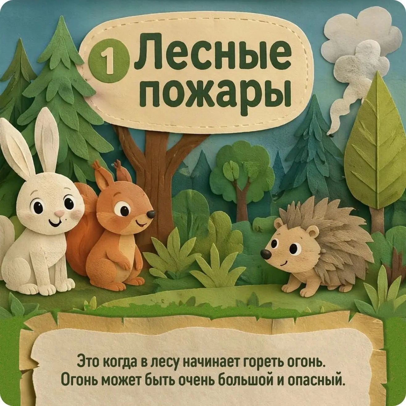 🌳 Друзья, давайте беречь лес!

Мы подготовили карточки о лесной безопасности. В них рассказываем, п