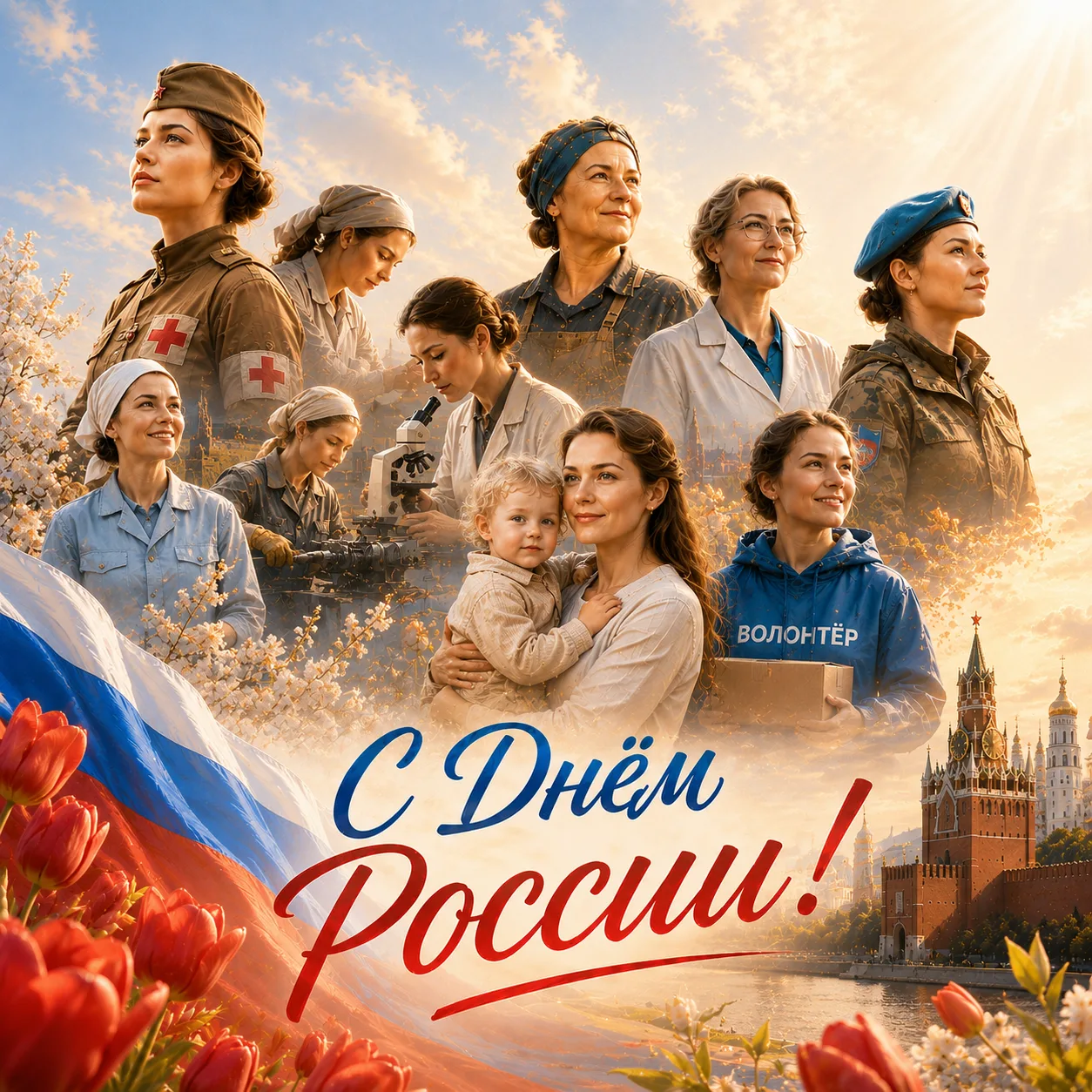 🇷🇺 Россия — это миллионы женских судеб, наполненных силой, заботой, верностью и созиданием. От гер