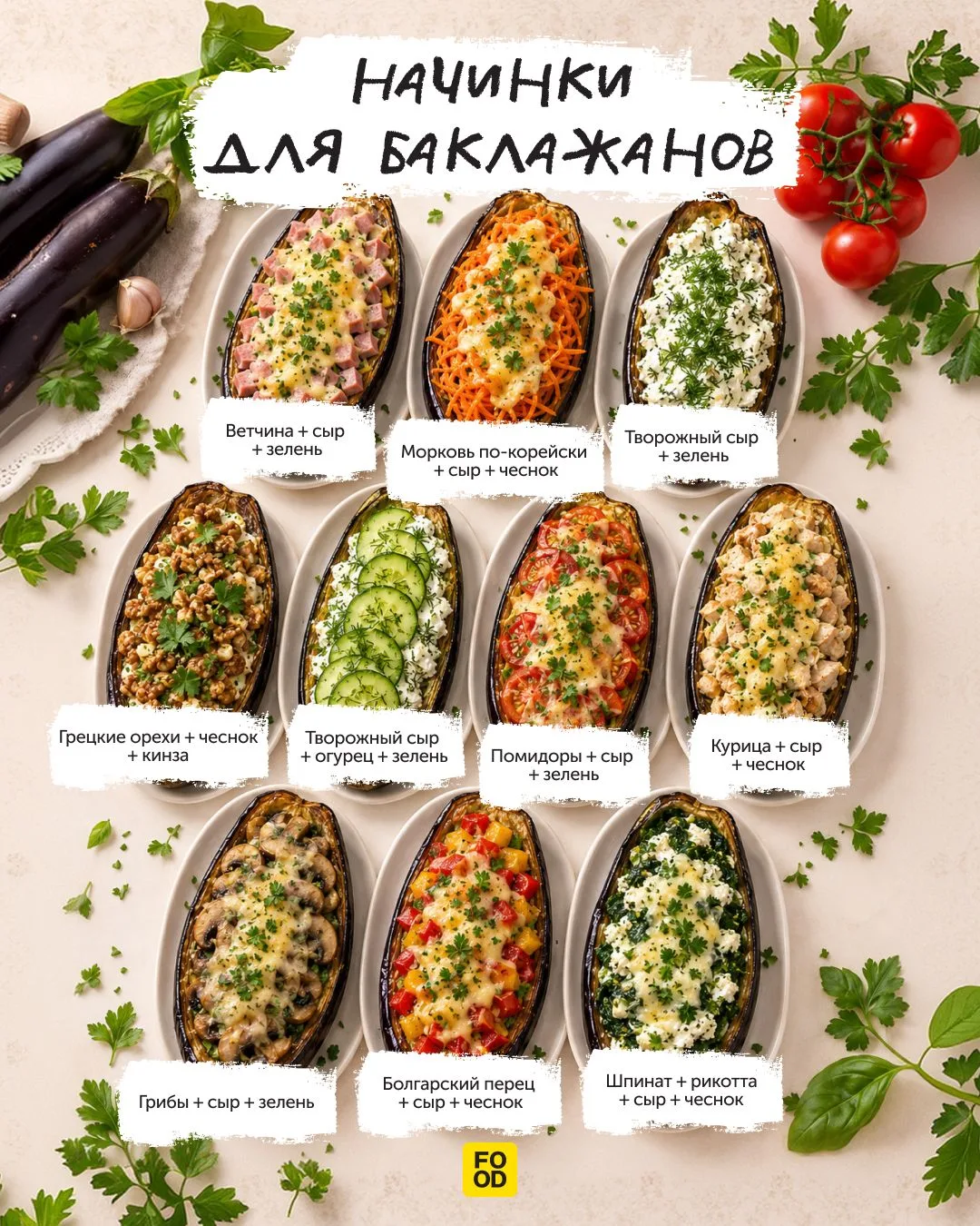 Баклажаны — отличная основа для кулинарных экспериментов 🍽

Их можно жарить, тушить, «гриллить», а 