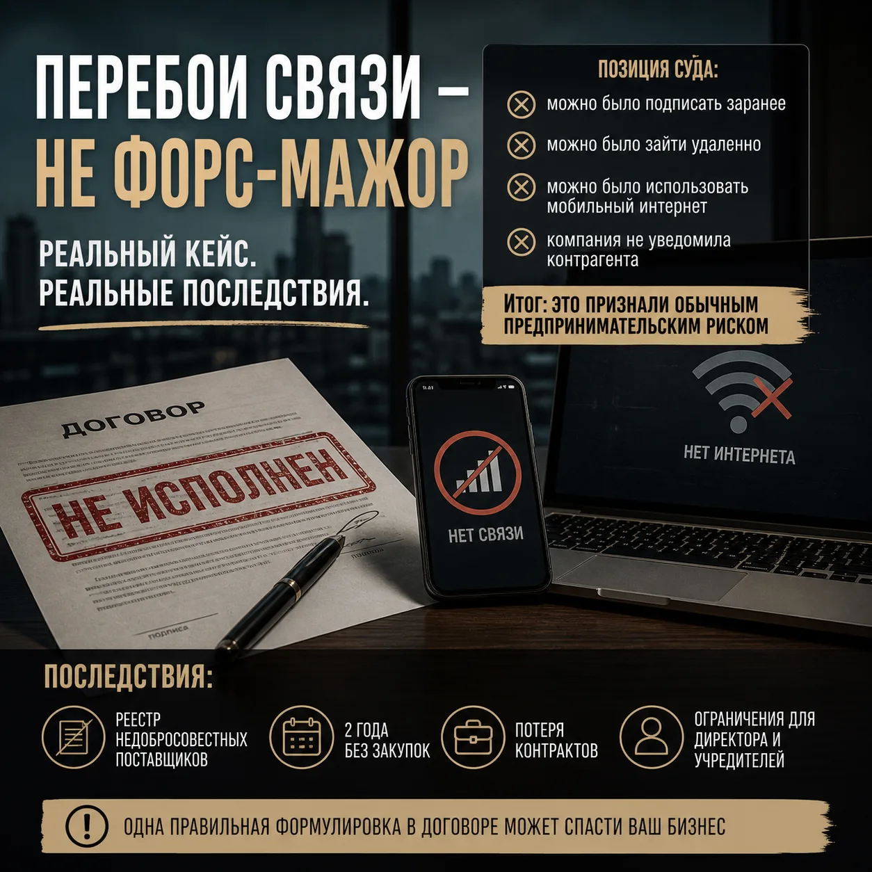 Перебои связи — это форс-мажор или уже риск бизнеса?