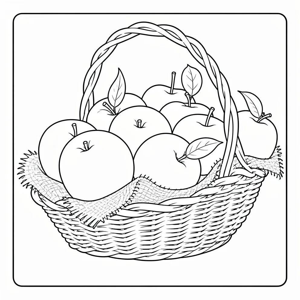 Корзина с яблоками