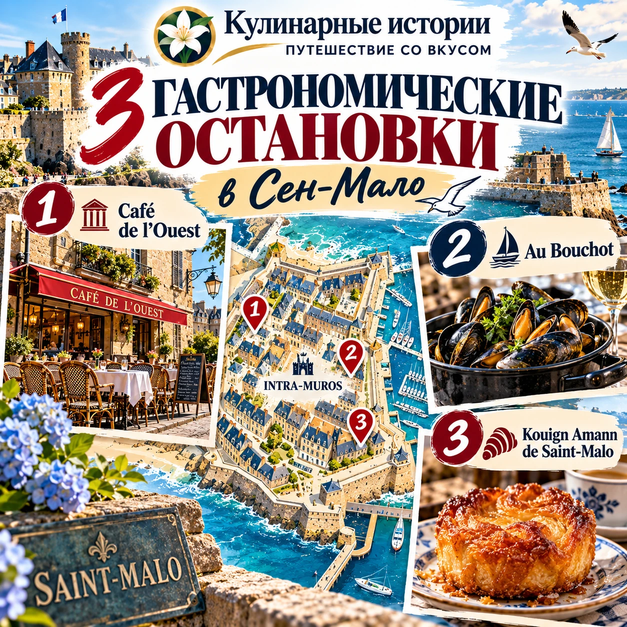✨3 гастрономические остановки в Сен-Мало