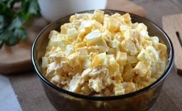 Салат из грудки с сыром✅