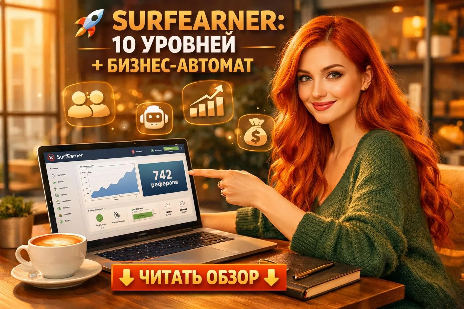 🚀 SURFEARNER: ЗАРАБАТЫВАЙТЕ НА ПАРТНЁРКЕ 10 УРОВНЕЙ