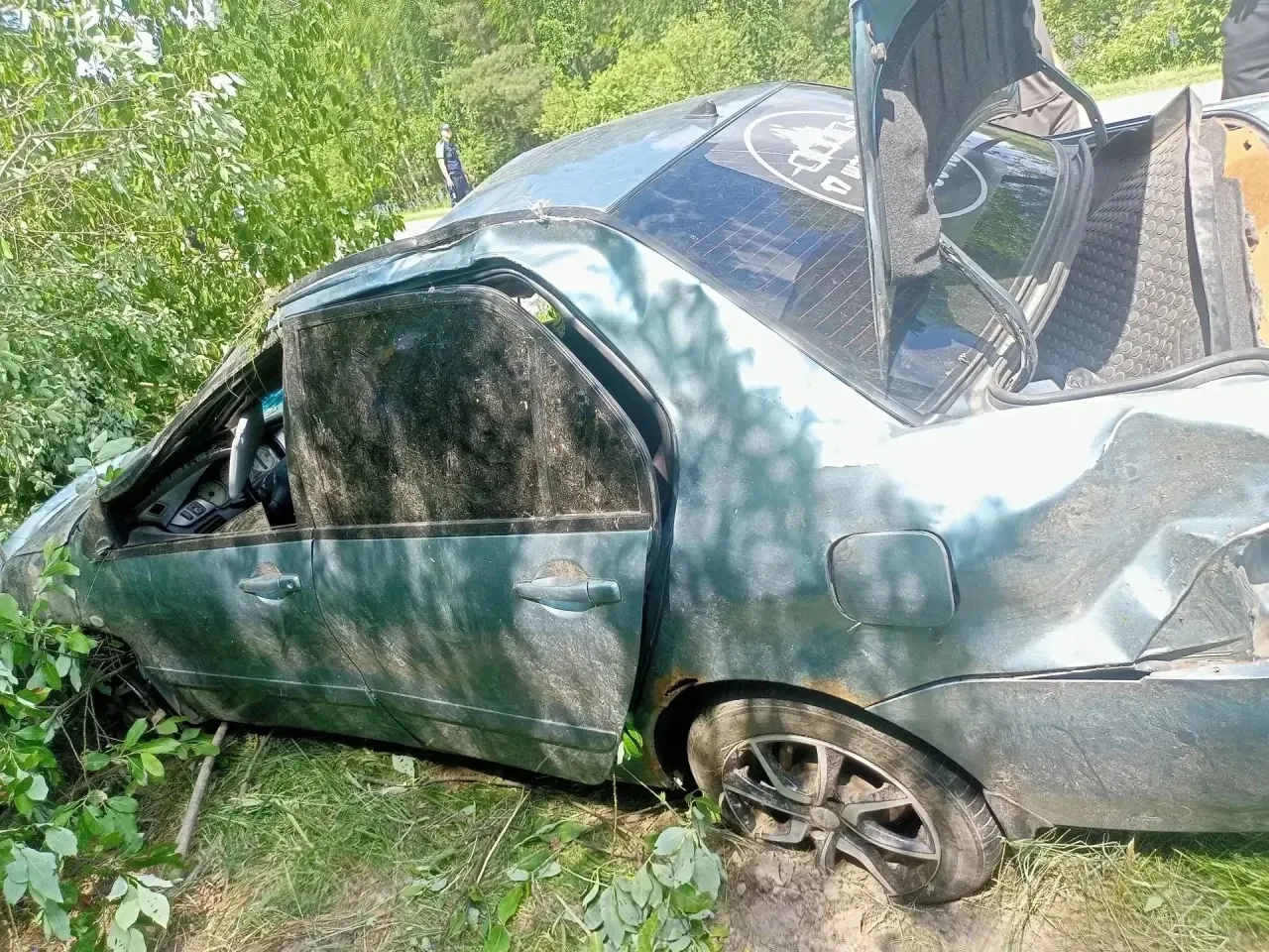 Смертельная авария в Сокольском 

Водитель на Mitsubishi Lancer сначала съехал на правую обочину, по
