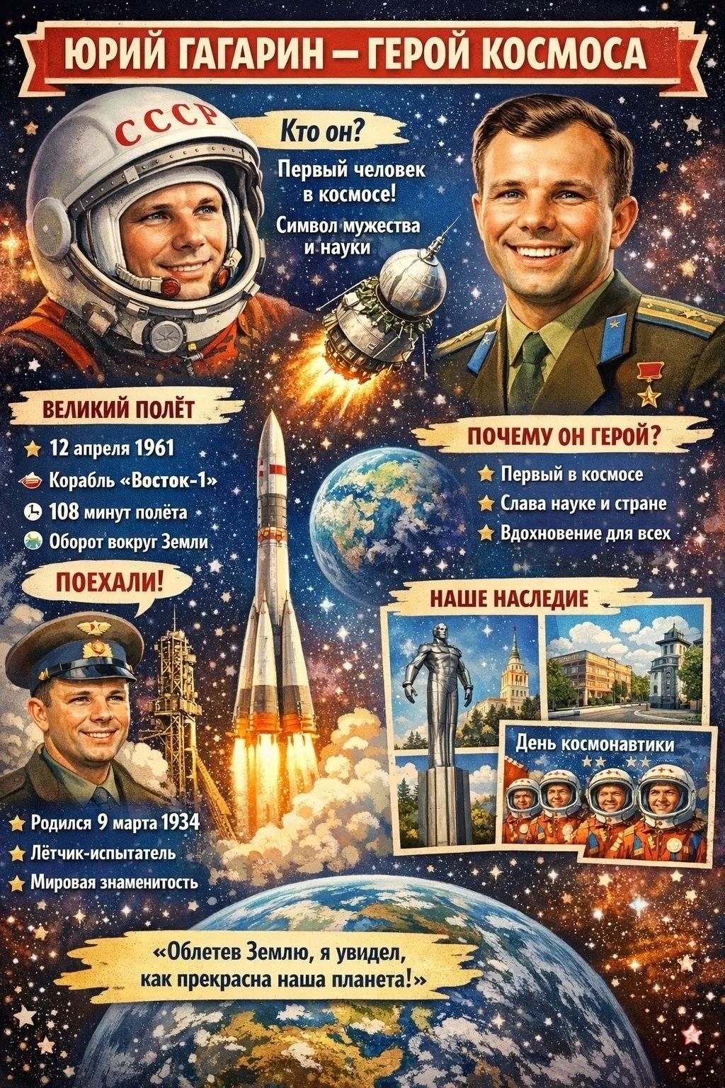 Старт Всероссийской недели космоса!🚀 12 апреля 2026 года исполняется 65 лет со дня первого в мире по