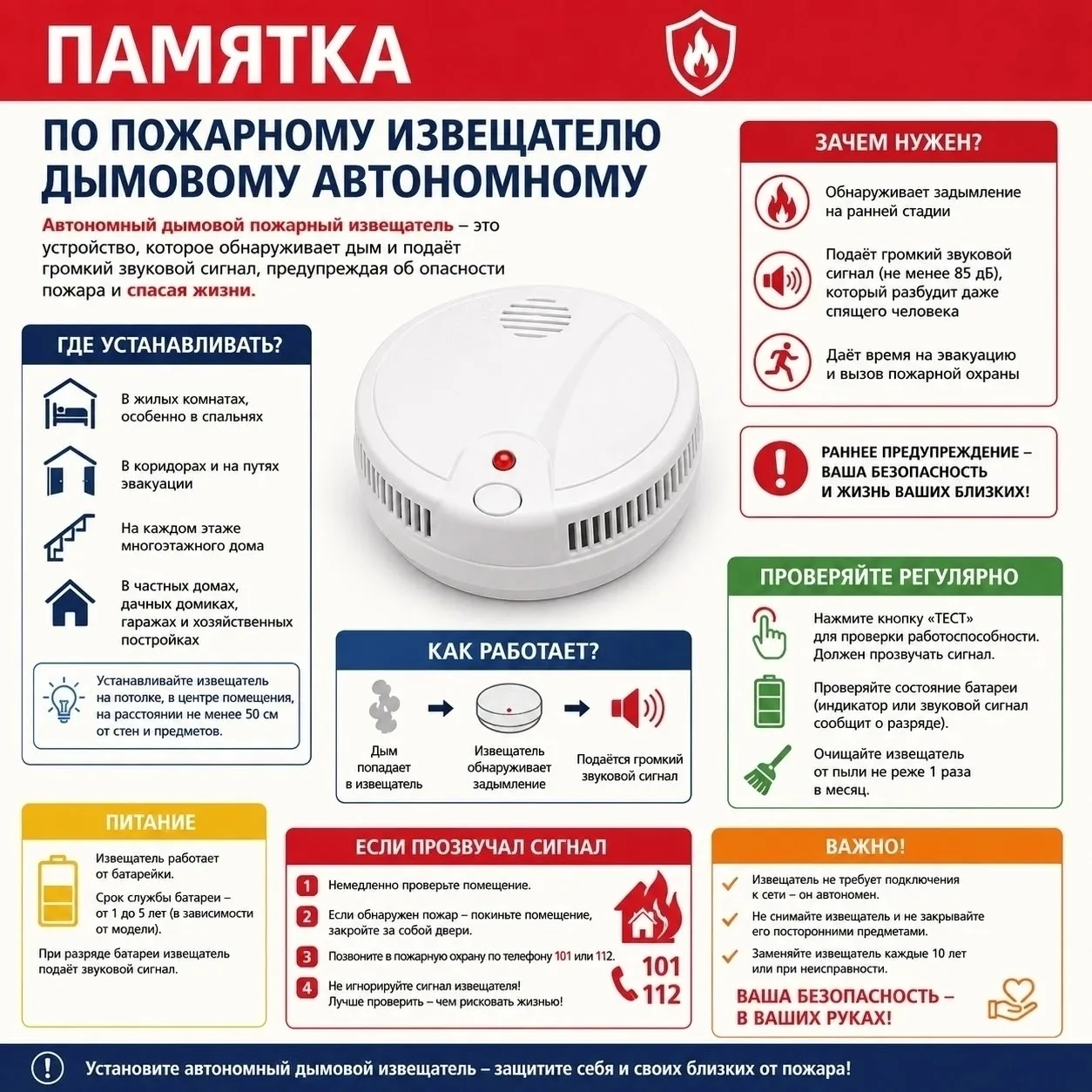 А вы установили дома автономный дымовой пожарный извещатель?