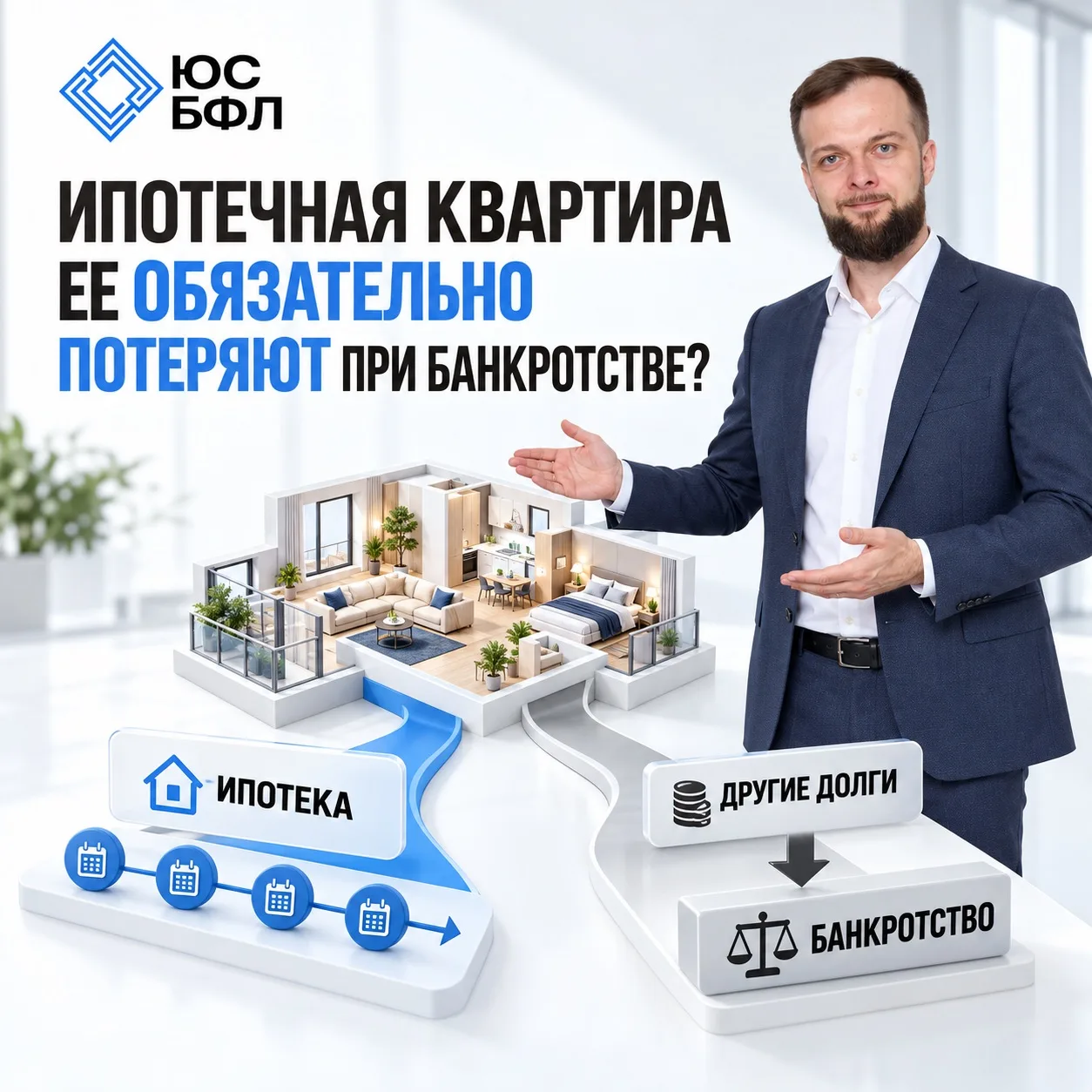 ЕДИНСТВЕННАЯ КВАРТИРА В ИПОТЕКЕ. БАНКРОТСТВО ОБЯЗАТЕЛЬНО ОЗНАЧАЕТ ПОТЕРЮ ЖИЛЬЯ?