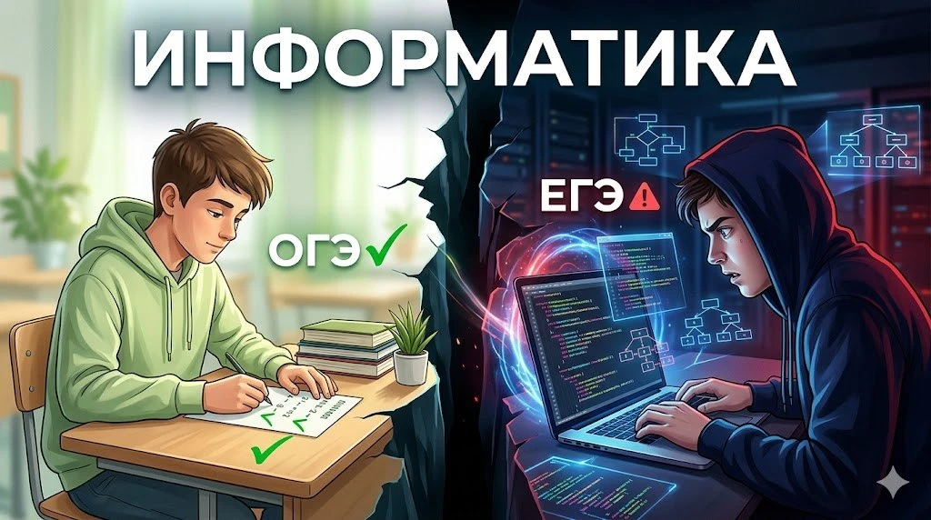 ОГЭ по информатике — легко. ЕГЭ по информатике — жёстко. Разрыв, о котором многие не знают