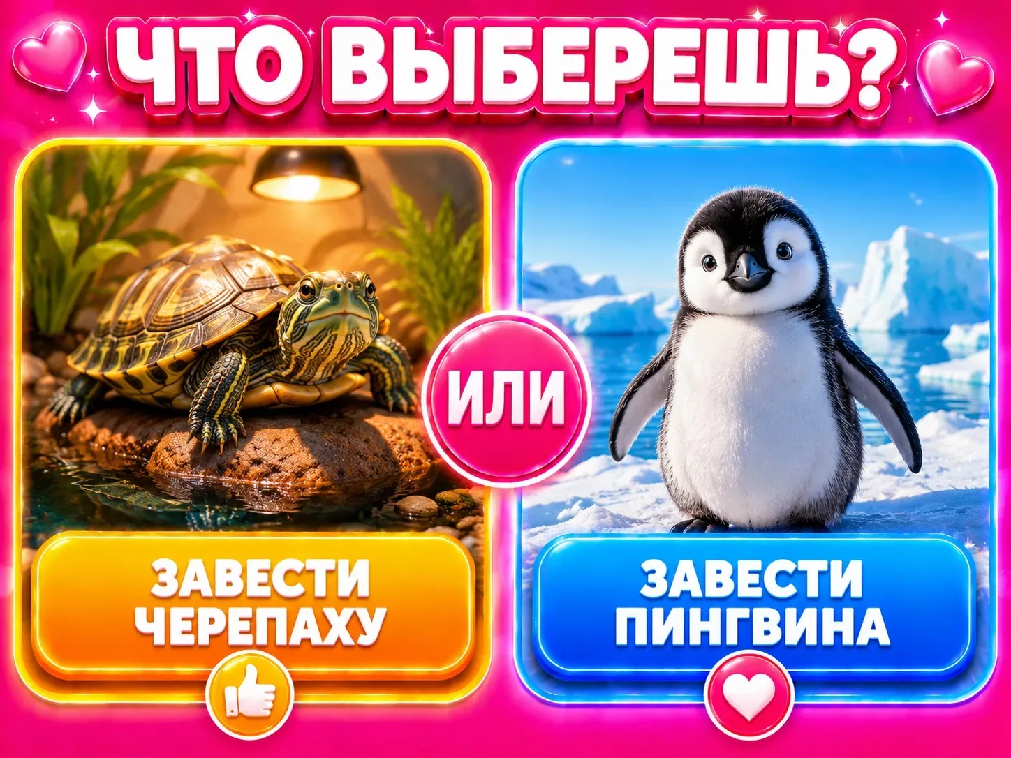 Завести черепаху или завести пингвина?

Что выберешь?