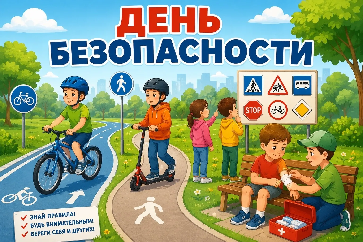 🚦⛱️ День безопасности в нашем лагере: весело, шумно и с пользой!