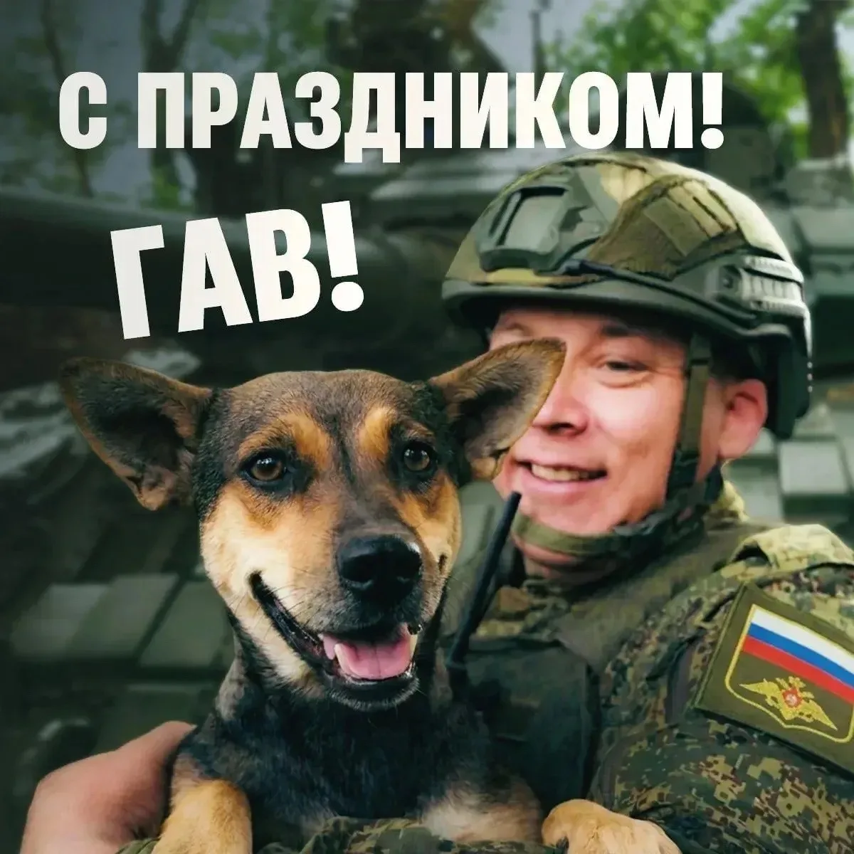 🐕 Фронтовой пёс «Гав», член экипажа танка