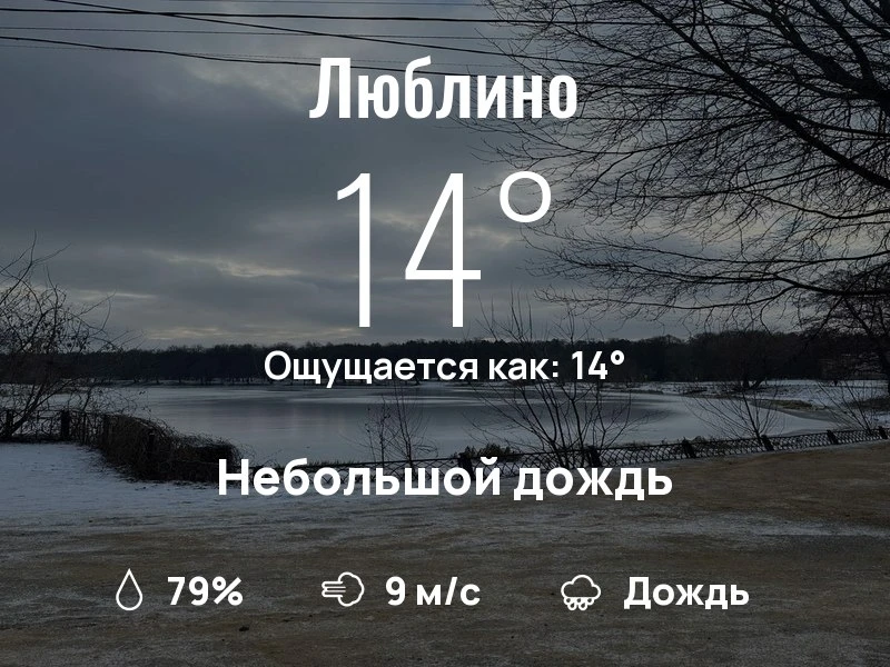 Что с погодой в Люблино?