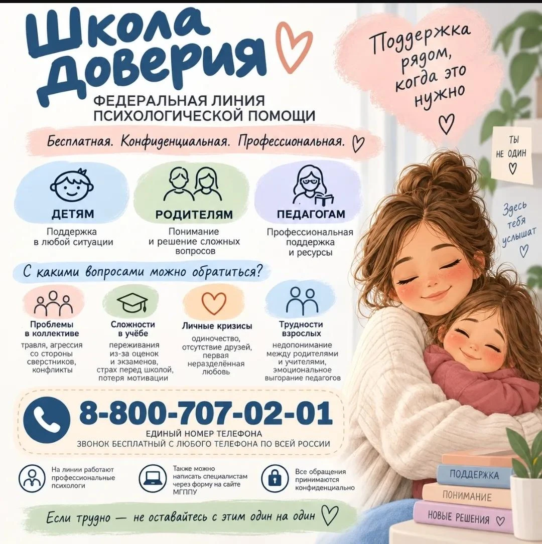Министерство просвещения РФ 11 сентября запустило линию психологической помощи «Школа д...