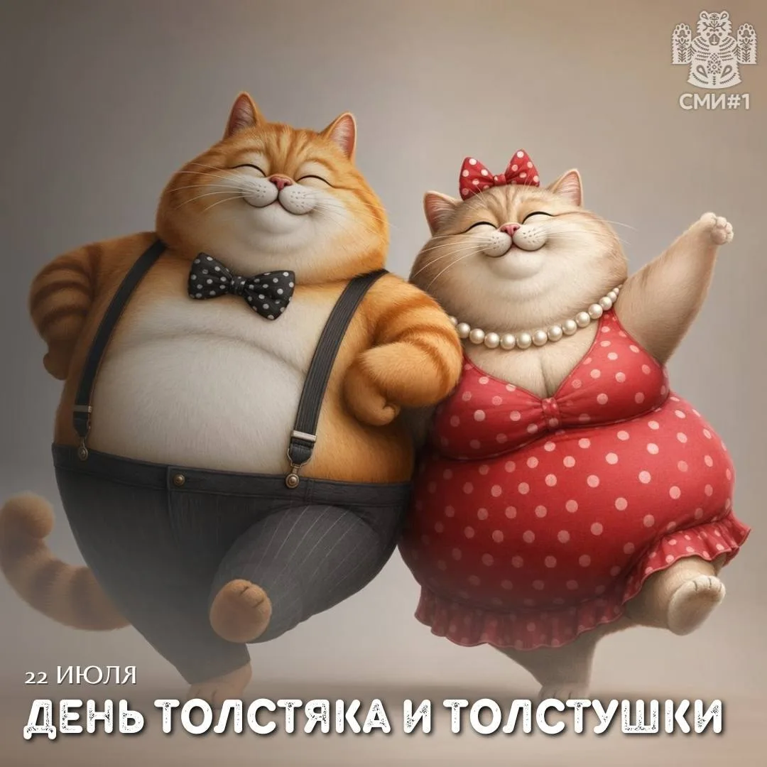 🐱 День толстяка и толстушки отмечаем 22 июля