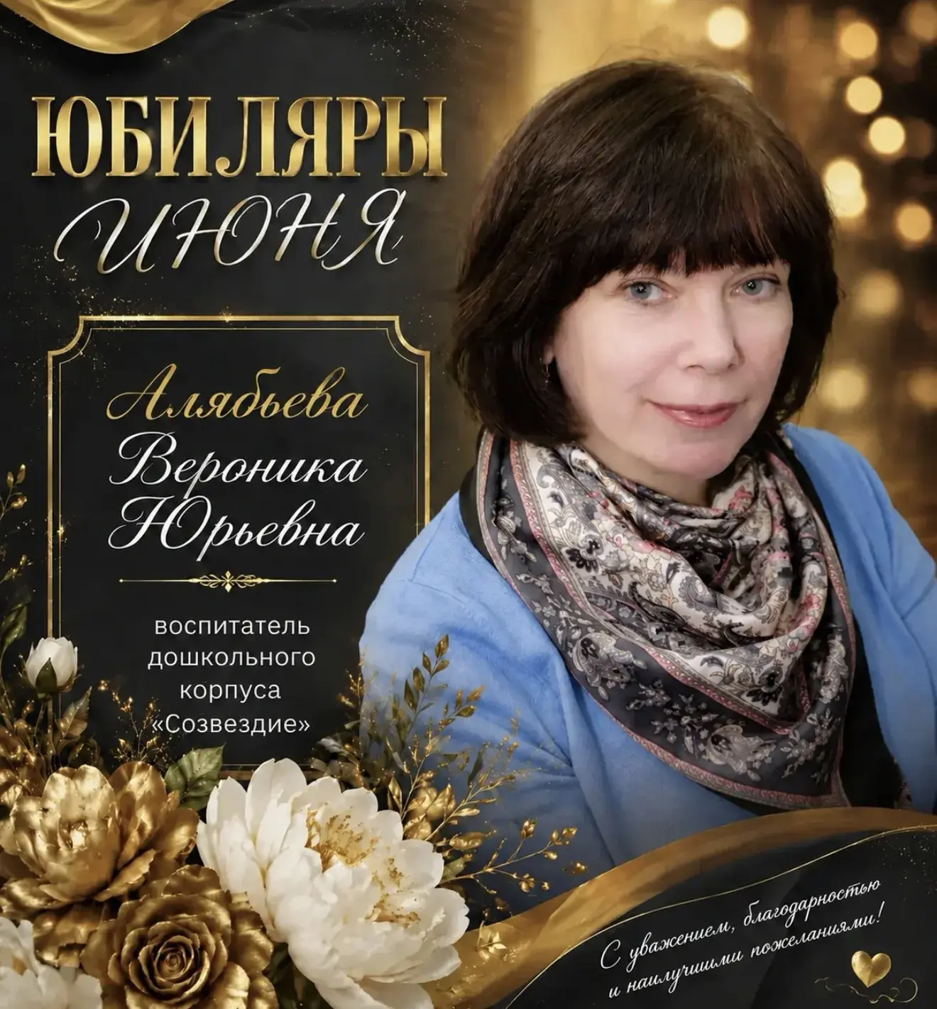 🌞Дорогая наша Вероника Юрьевна!

От лица всего коллектива  примите самые искренние и сердечные позд