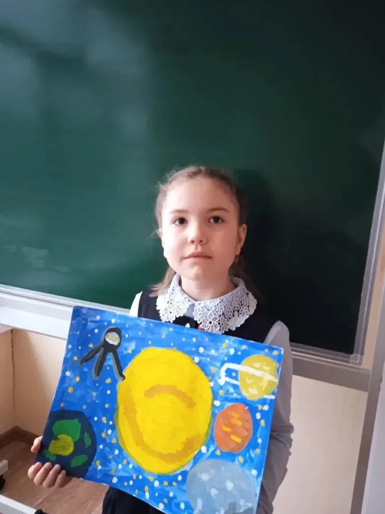 💚День космонавтики: полет фантазии в рисунках  💚Ученики 1 класса А (классный руководитель Зуденкова 