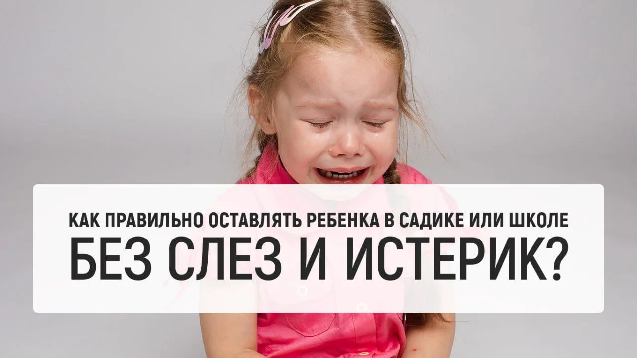 Как правильно оставлять ребенка в садике или школе без слез и истерик?