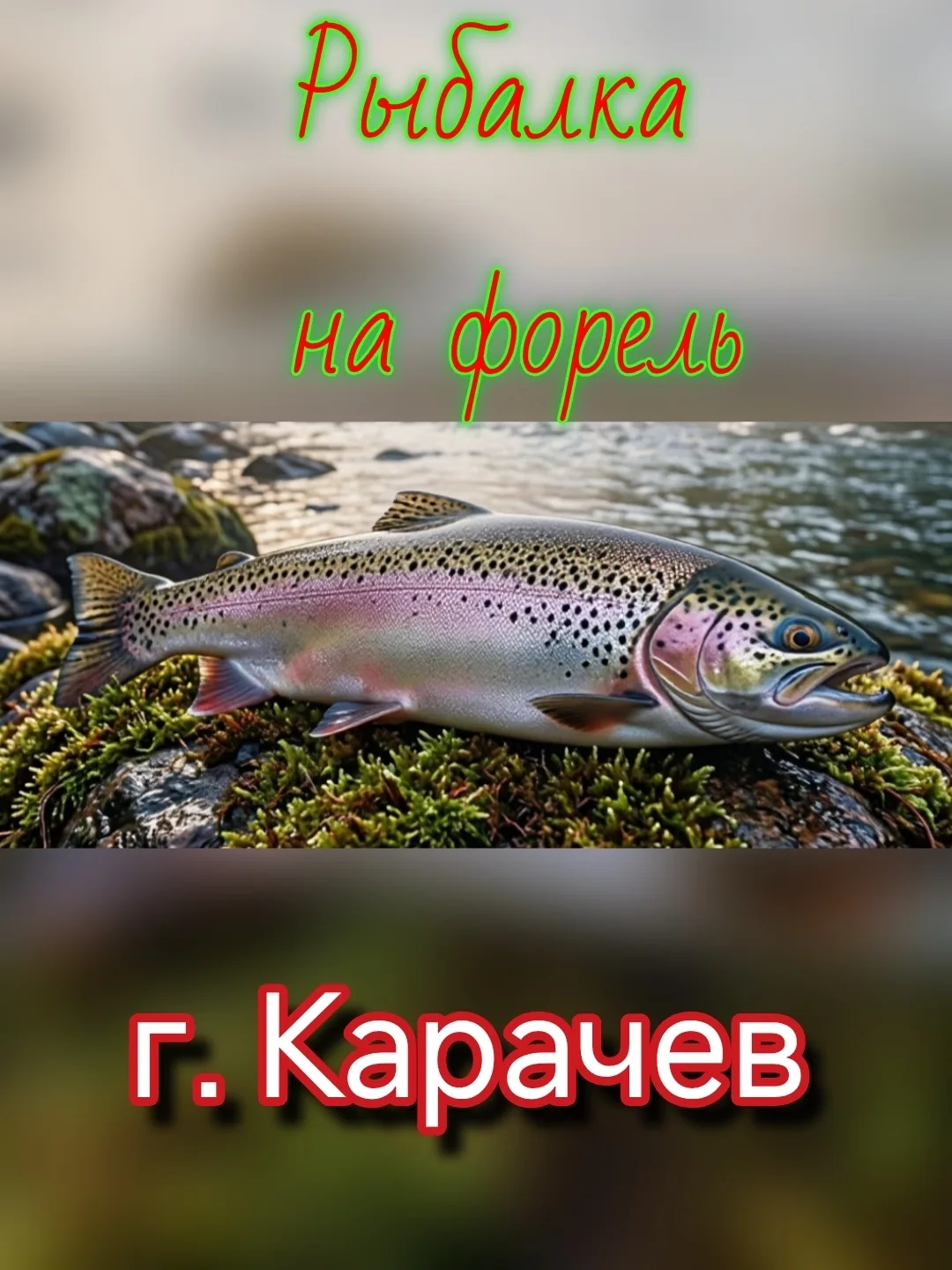 Рыбалка на форель в Карачеве. Телефон для связи 89803305660