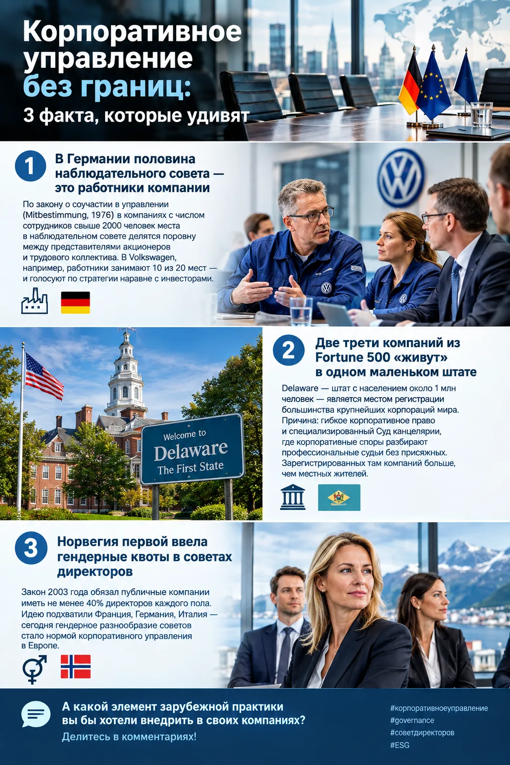 Любопытные факты о корпоративном управлении...