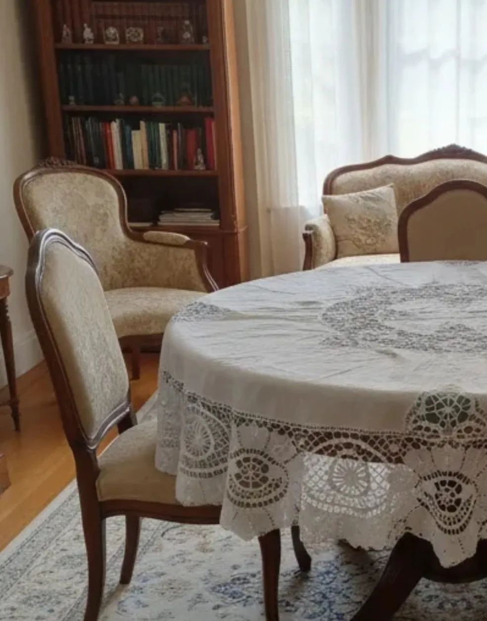 Старинная льняная скатерть . Англия, 60-70гг.