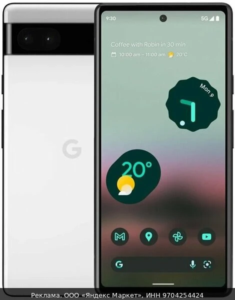 📱Смартфон Google Pixel 6a 6/128 ГБ, nano SIM, Global, Chalk (светло-серый)