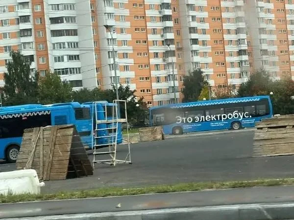 🌳 Электробусы припарковались в парке Митино