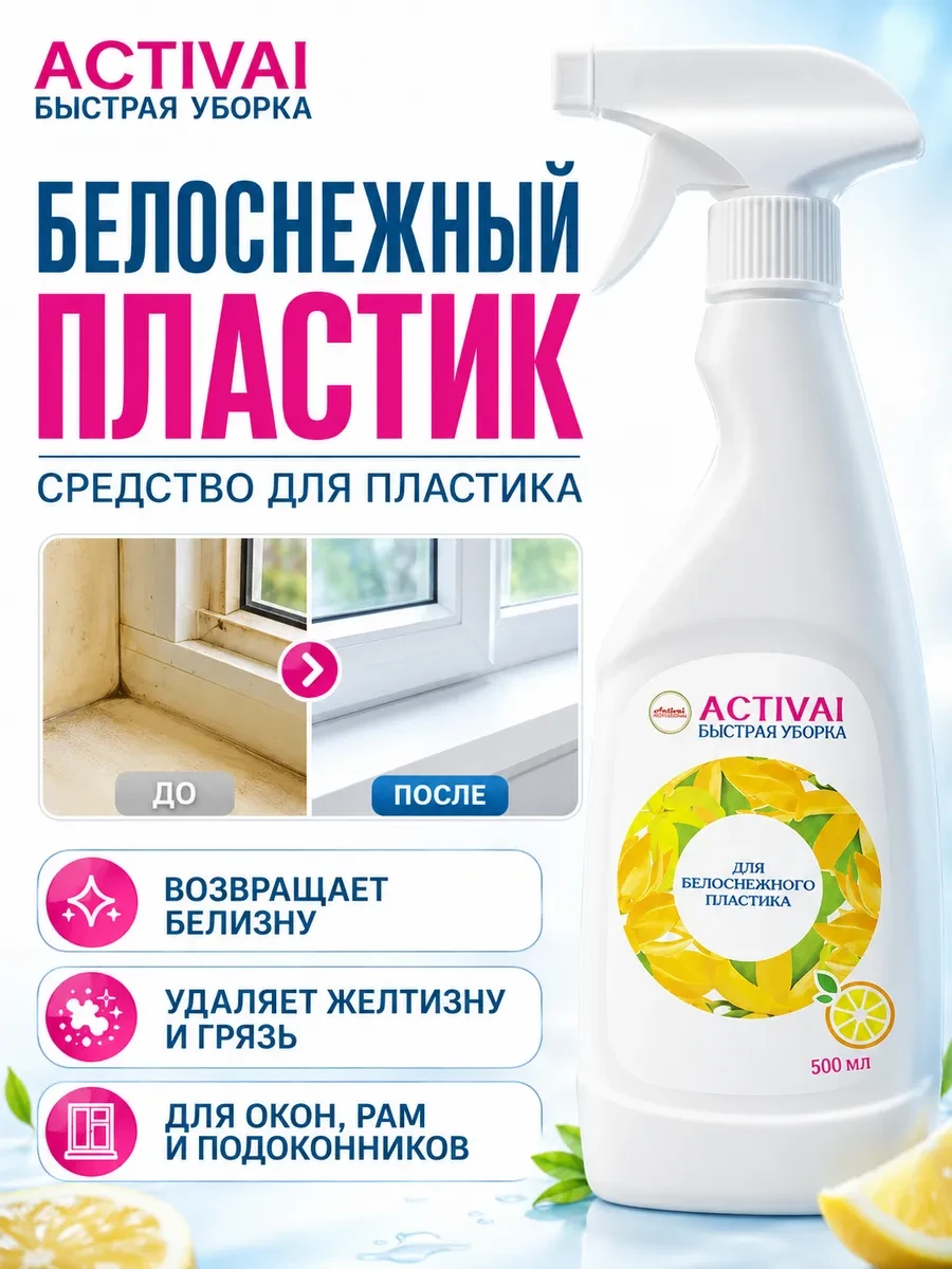 ⚡️ Чистящее средство для мытья пластиковых окон и пластика, БАТАННА Чистящие средства