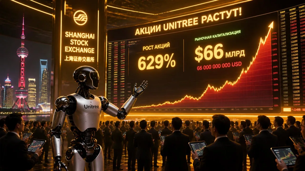 ✅ Unitree Robotics взлетела на 629% при IPO — оценка достигла $66 млрд