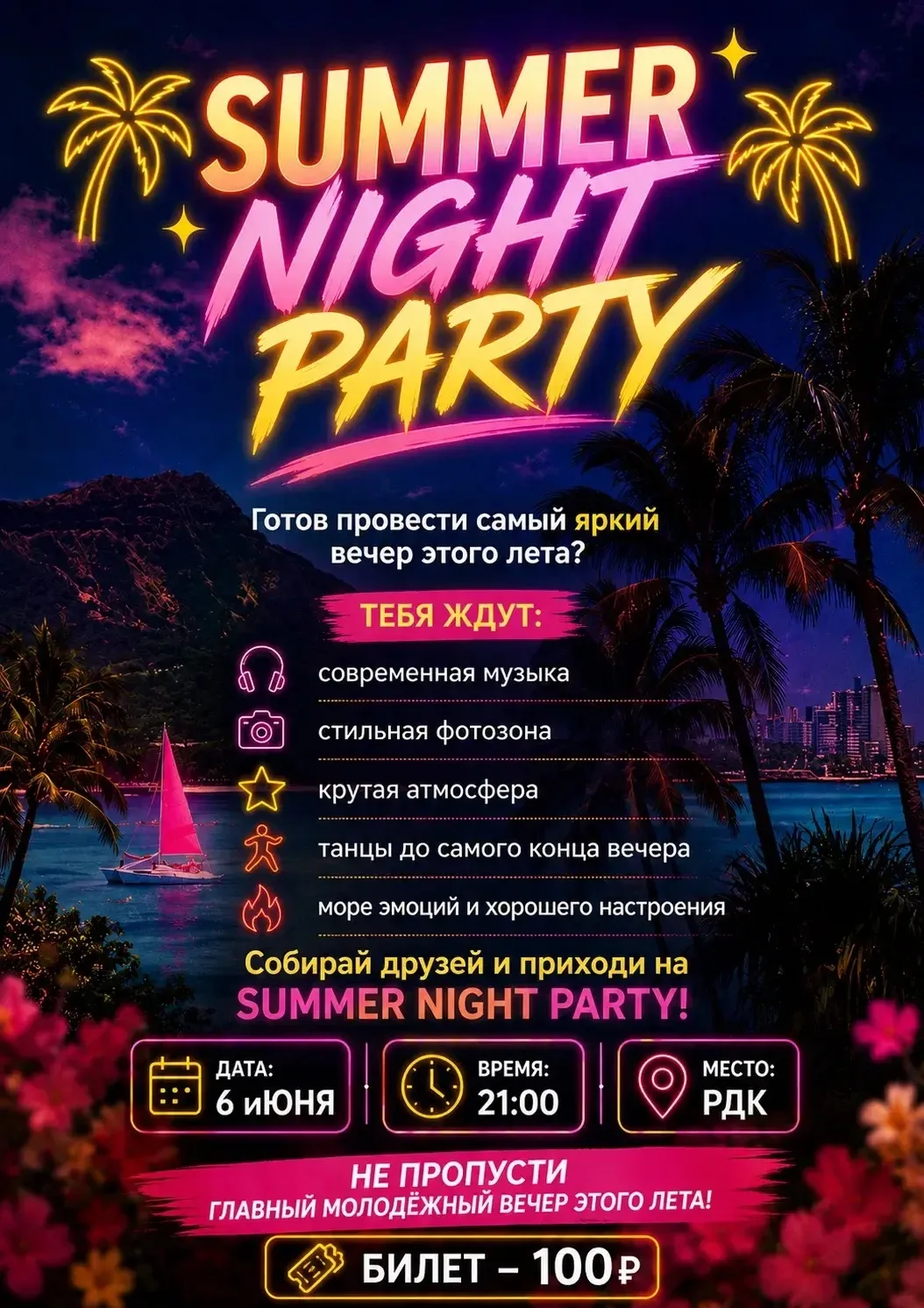 🌴✨ SUMMER NIGHT PARTY ✨🌴