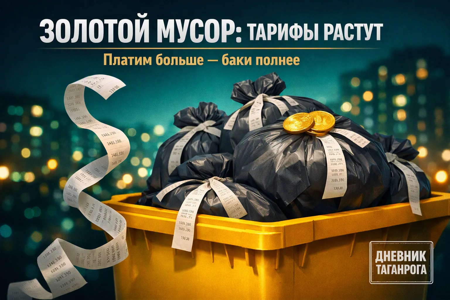 🗑 С 1 октября вывоз мусора в Таганроге подорожает на 9,8% - тариф вырастет с 714,26 до...