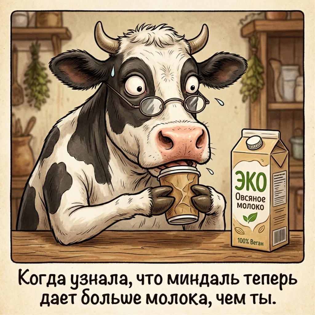 Немного юмора про альтернативное молоко 🥛