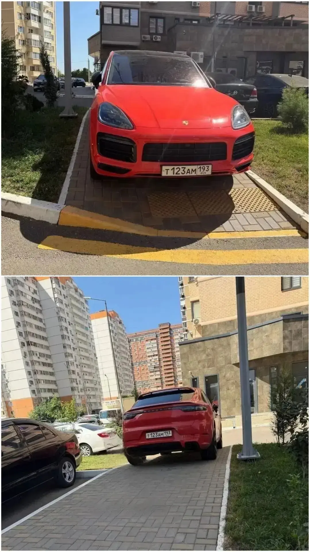 📌Не место для стоянки: в Краснодаре оштрафовали водителя за парковку на тротуаре