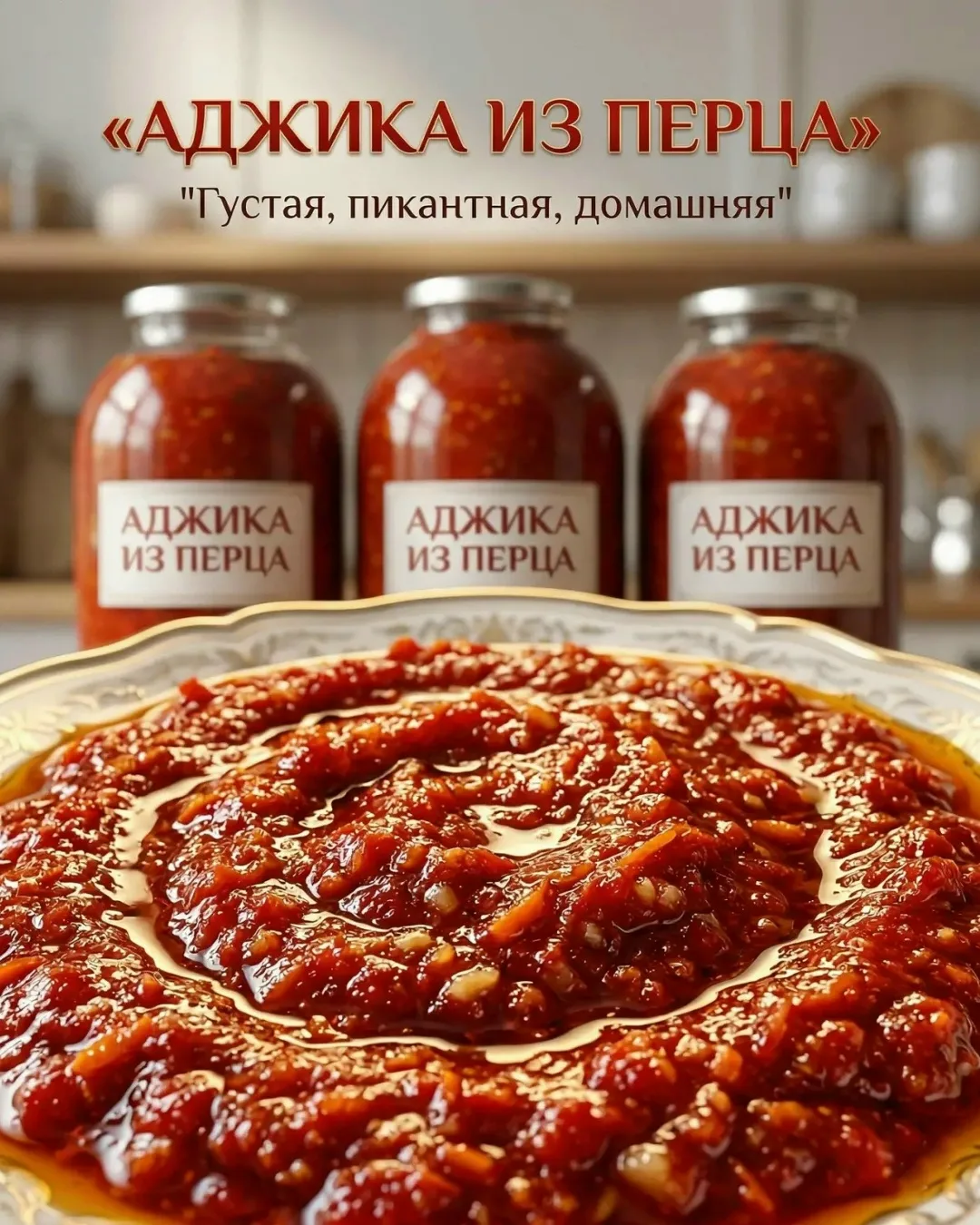 🌶 Аджика из болгарского перца